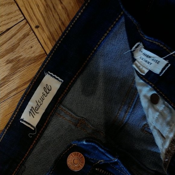 Madewell Dark Jeans 9'' High Rise Skinny in size 27 - Picture 2 of 7